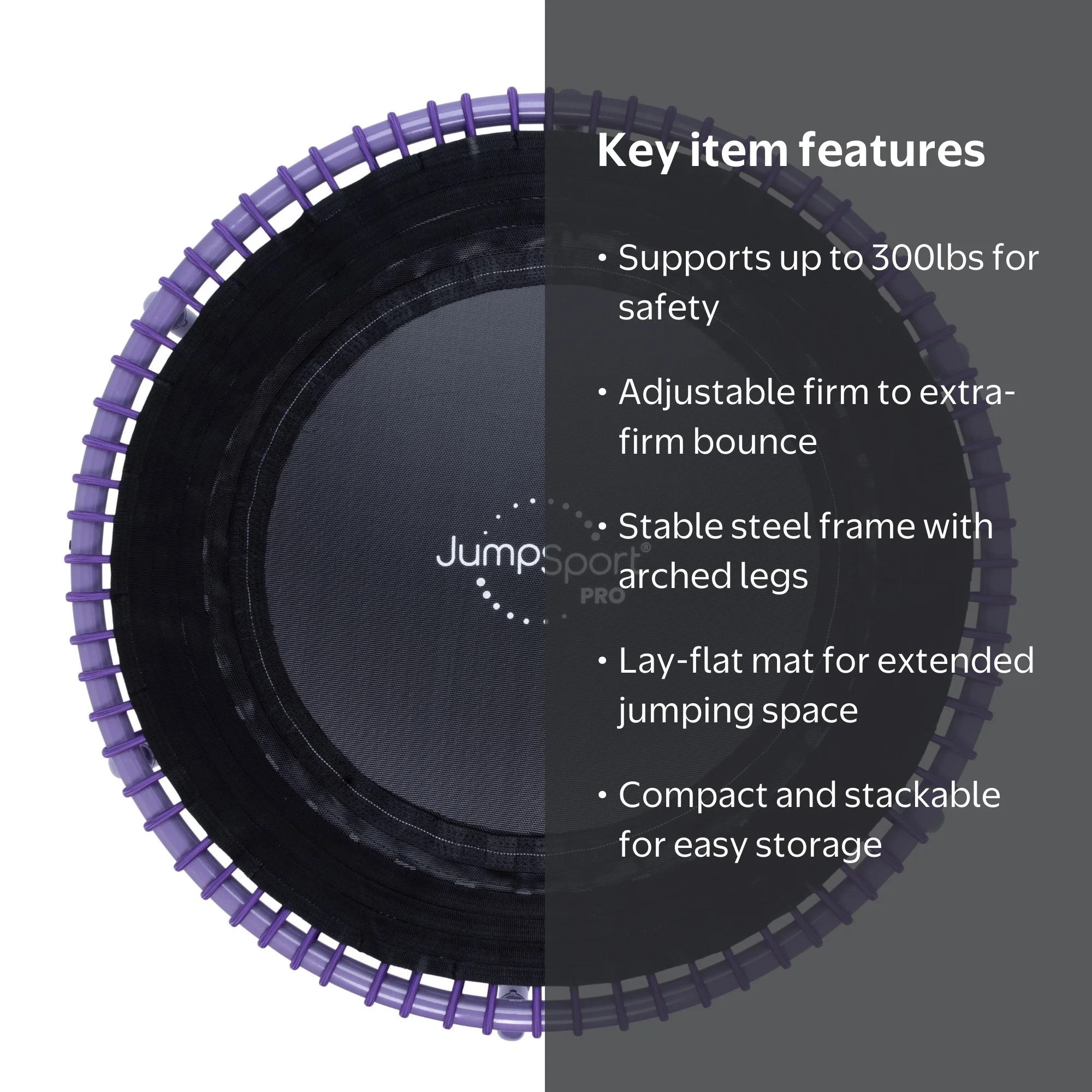 JumpSport 350 PRO Fitness Trampoline, Cardio Workout Equipment, 39
