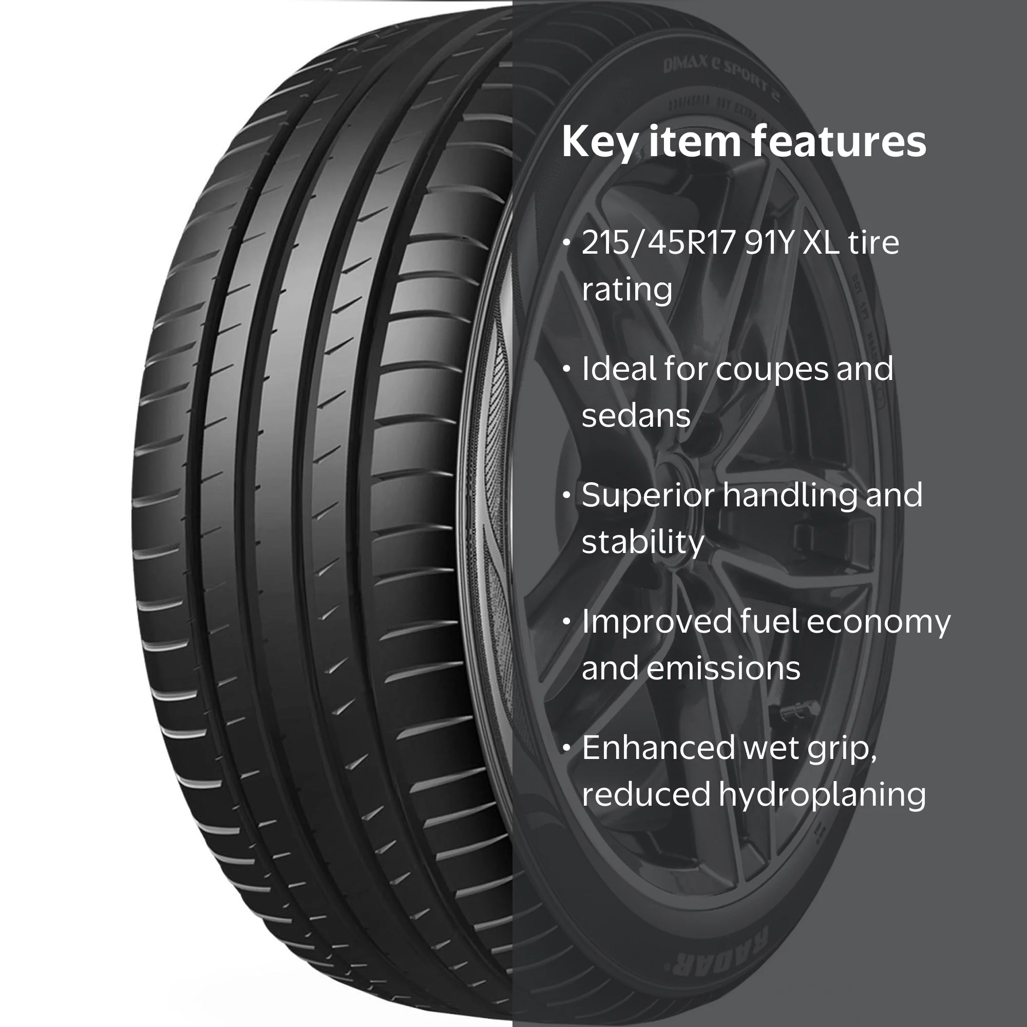 Radar DIMAX e-Sport 2 UHP 215/45R17 91Y XL All Season Passenger