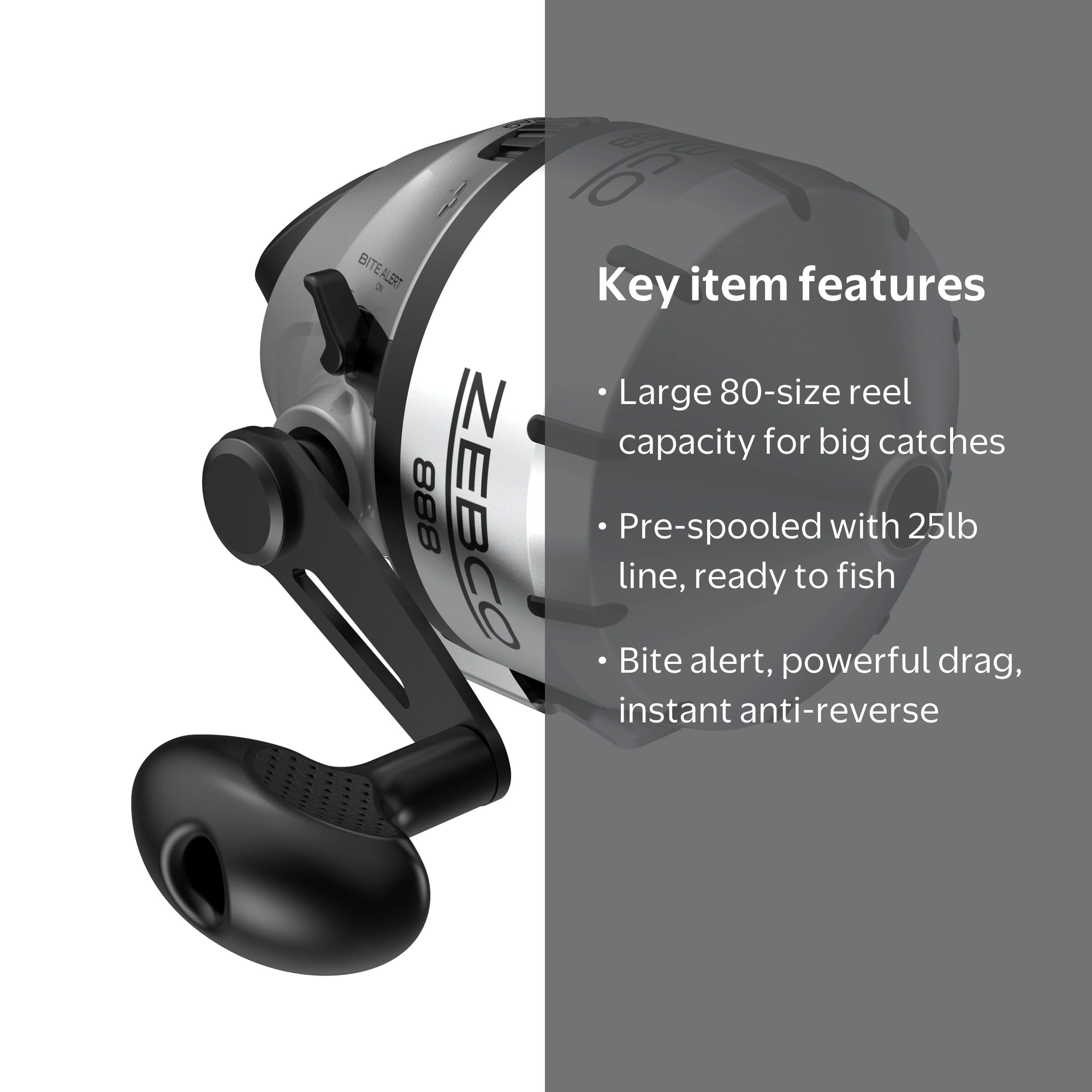 Free Shipping! Zebco Heavy Duty 80 Spincast Fishing Reel with