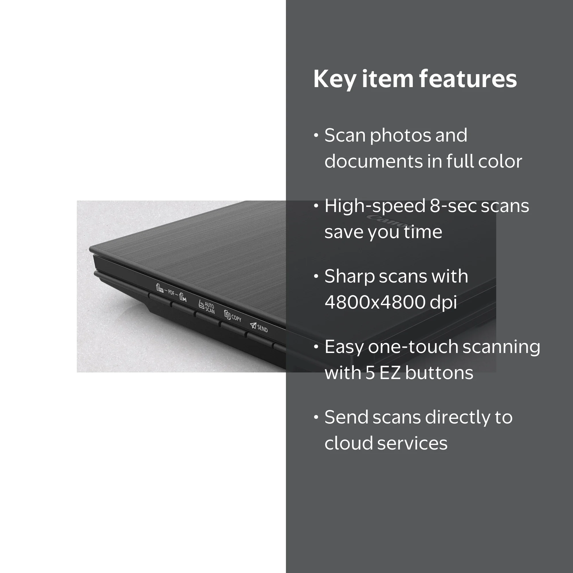 Canon CanoScan LiDE 400 Flatbed Scanner for Photo & Document Scan
