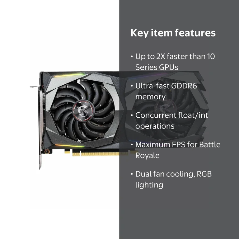 MSI, GeForce GTX 1660 Super Gaming X 6GB Graphics Card, Black