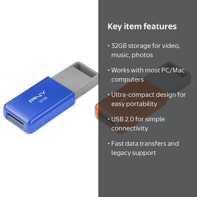 PNY 32GB USB 2.0 Flash Drive - Walmart.com