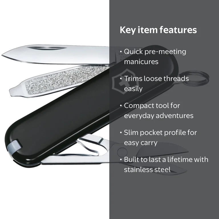 Victorinox Swiss Army 53003 CLASSIC SD Knife, Black, Stainless