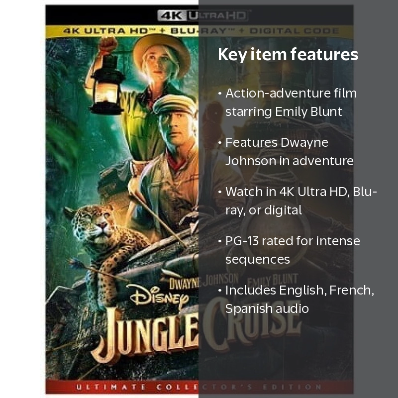 Jungle Cruise (4K Ultra HD + Blu-ray + Digital Code) - Walmart.com