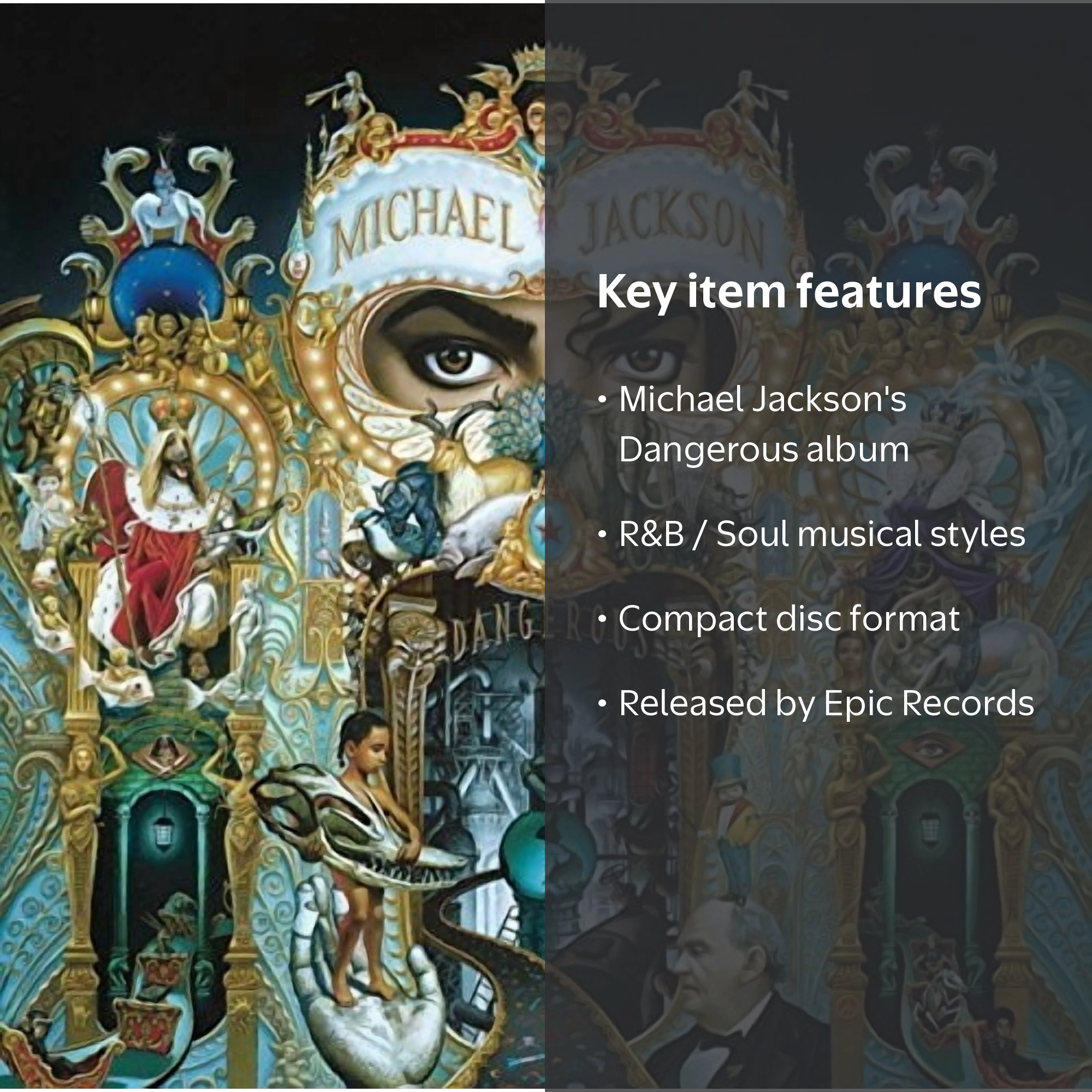 Epic, Michael Jackson - Dangerous - Music and Performance - CD, 1