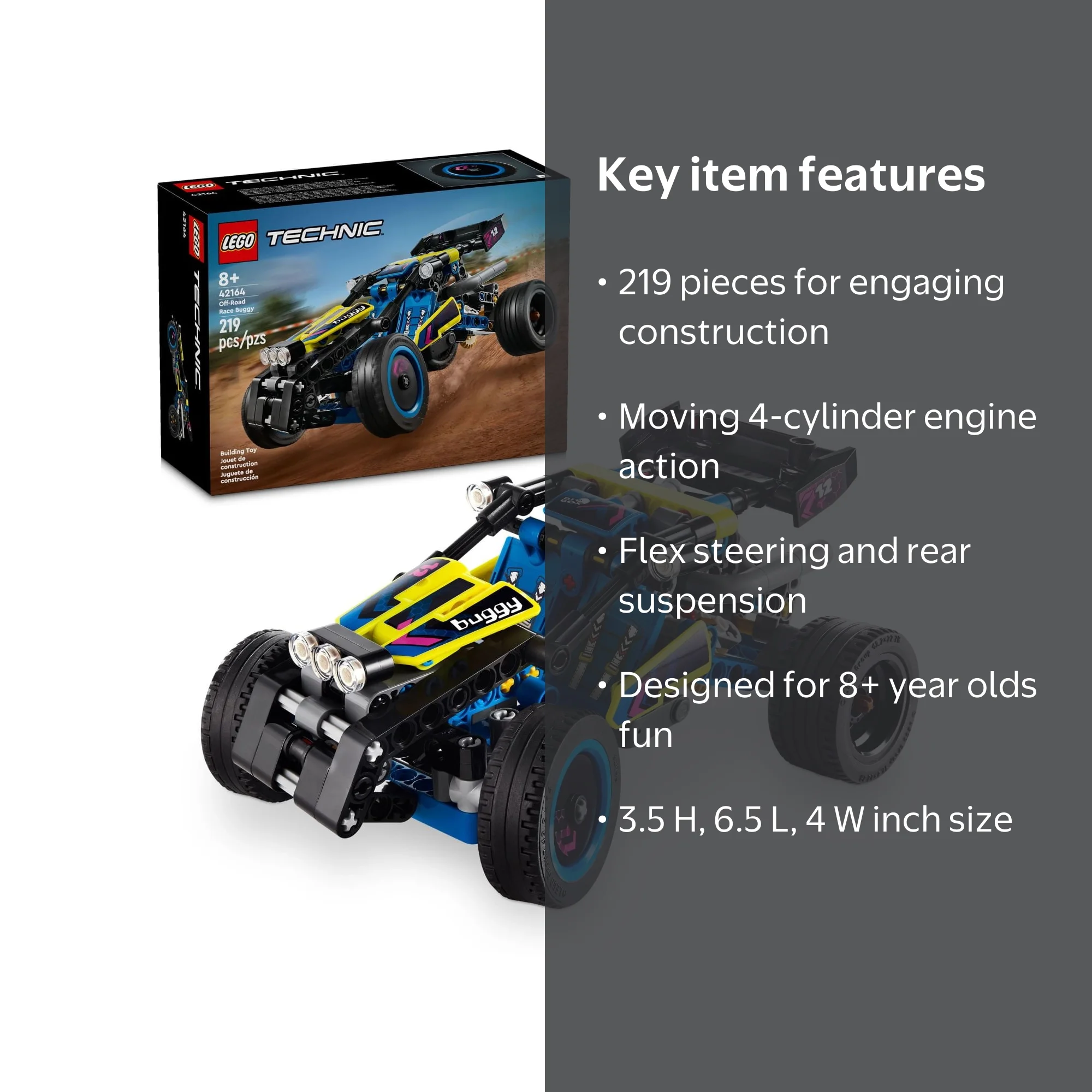 A★ LEGO Technic Off-Road Race Buggy Buildable Car Toy, 42164, with