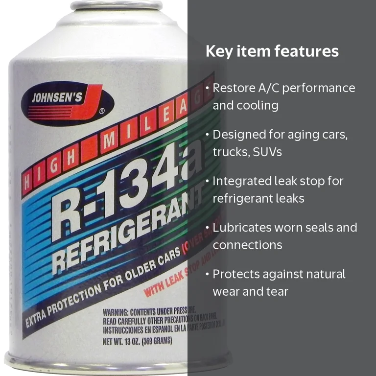 Johnsen's High Mileage R-134a for Older Cars and Truck with Leak