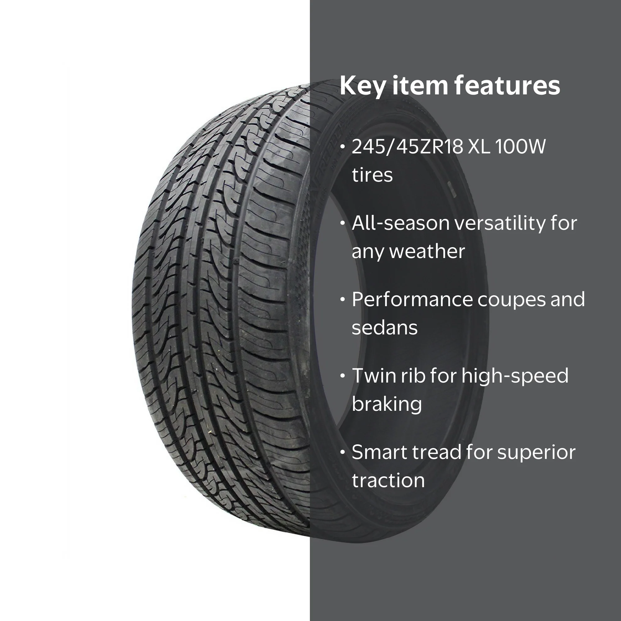 Vercelli Strada II 245/45ZR18 100W XL All-Season Passenger Tire