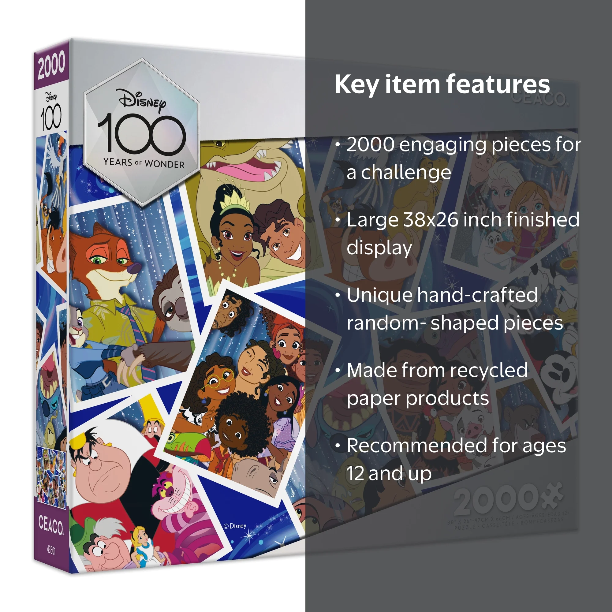 Ceaco - Disney 100 - Selfies - 2000 Piece Interlocking Jigsaw