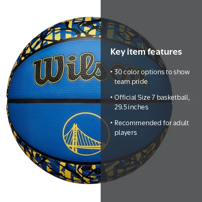 Wilson NBA Team Graffiti Basketball, Blue, Size 7 (29.5