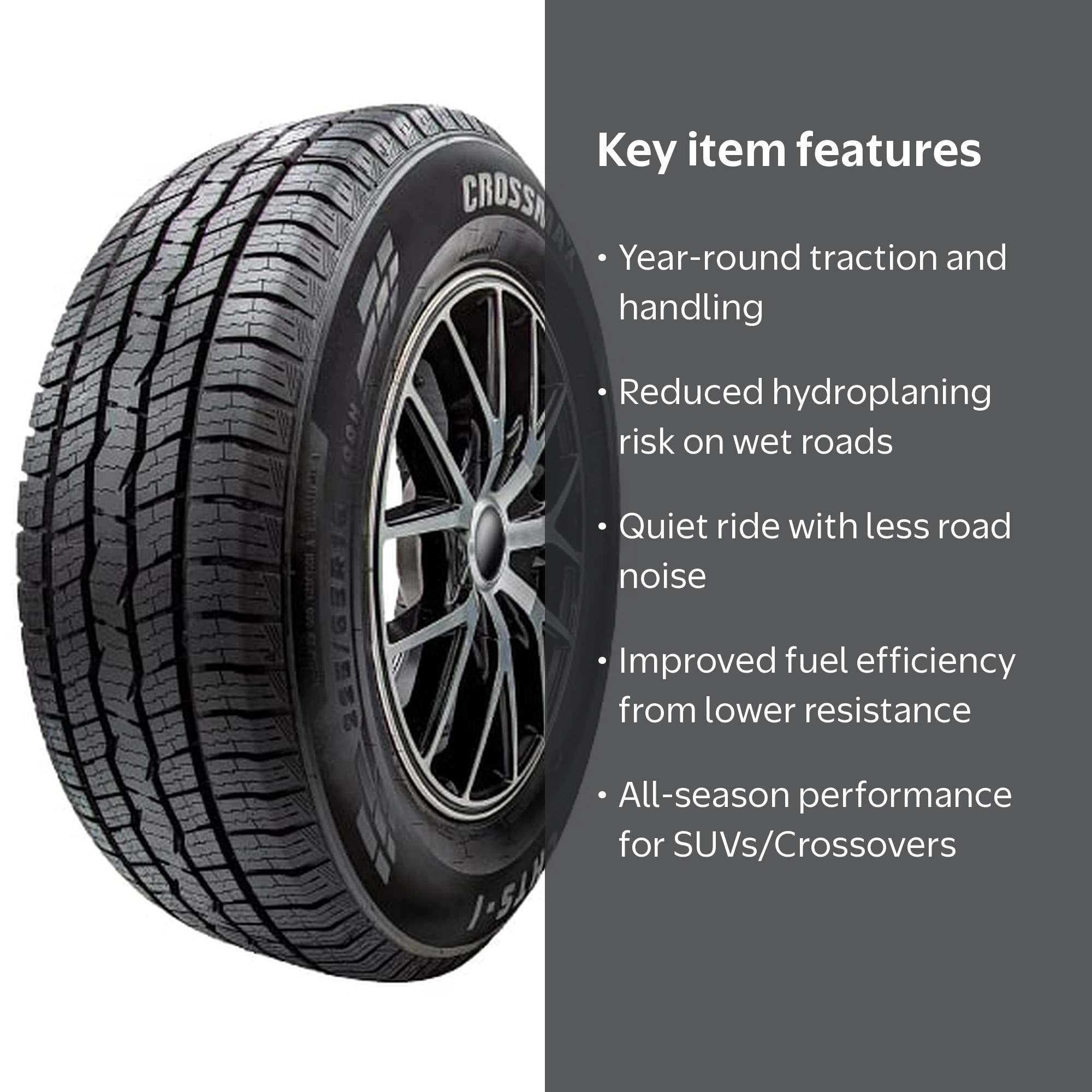 Crossmax CHTS-1 All-Season 225/65R16 SUV Crossover Tire, Enhanced