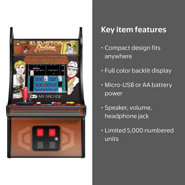 Free Shipping! My Arcade Elevator Action Micro Player Cabinet