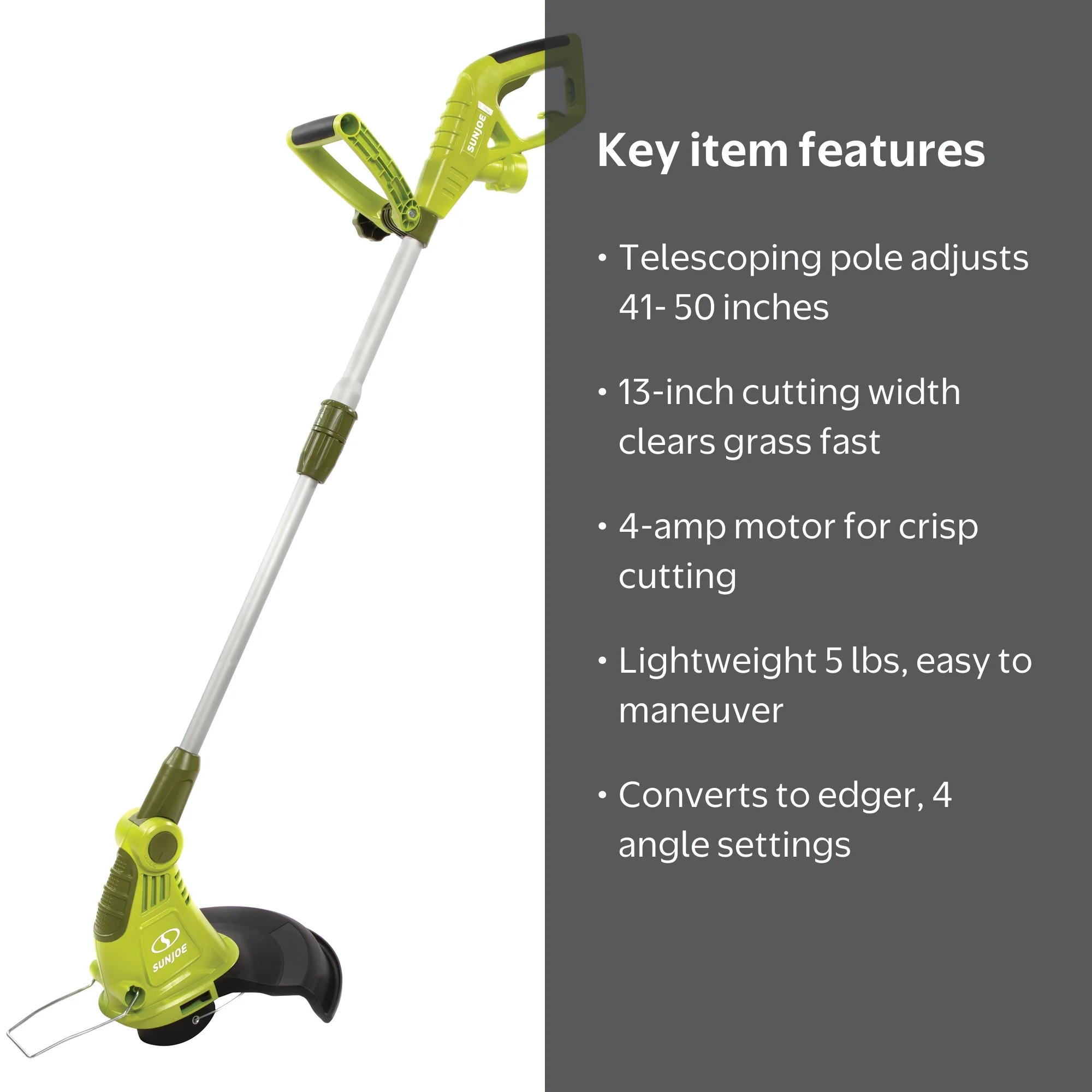 Sun Joe, Grass Trimmer Edger, 13