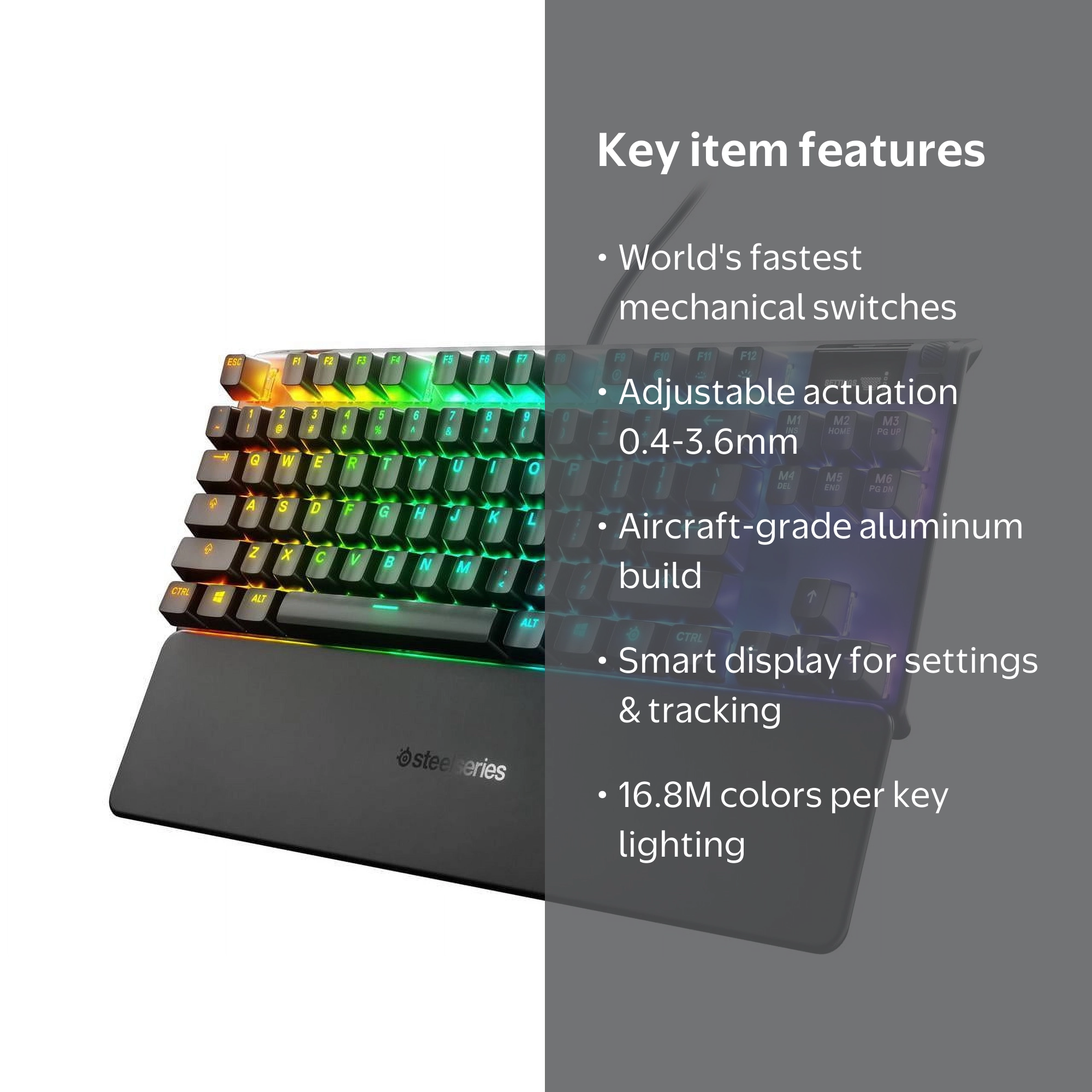 SteelSeries Apex Pro TKL Mechanical Gaming Keyboard – Fastest