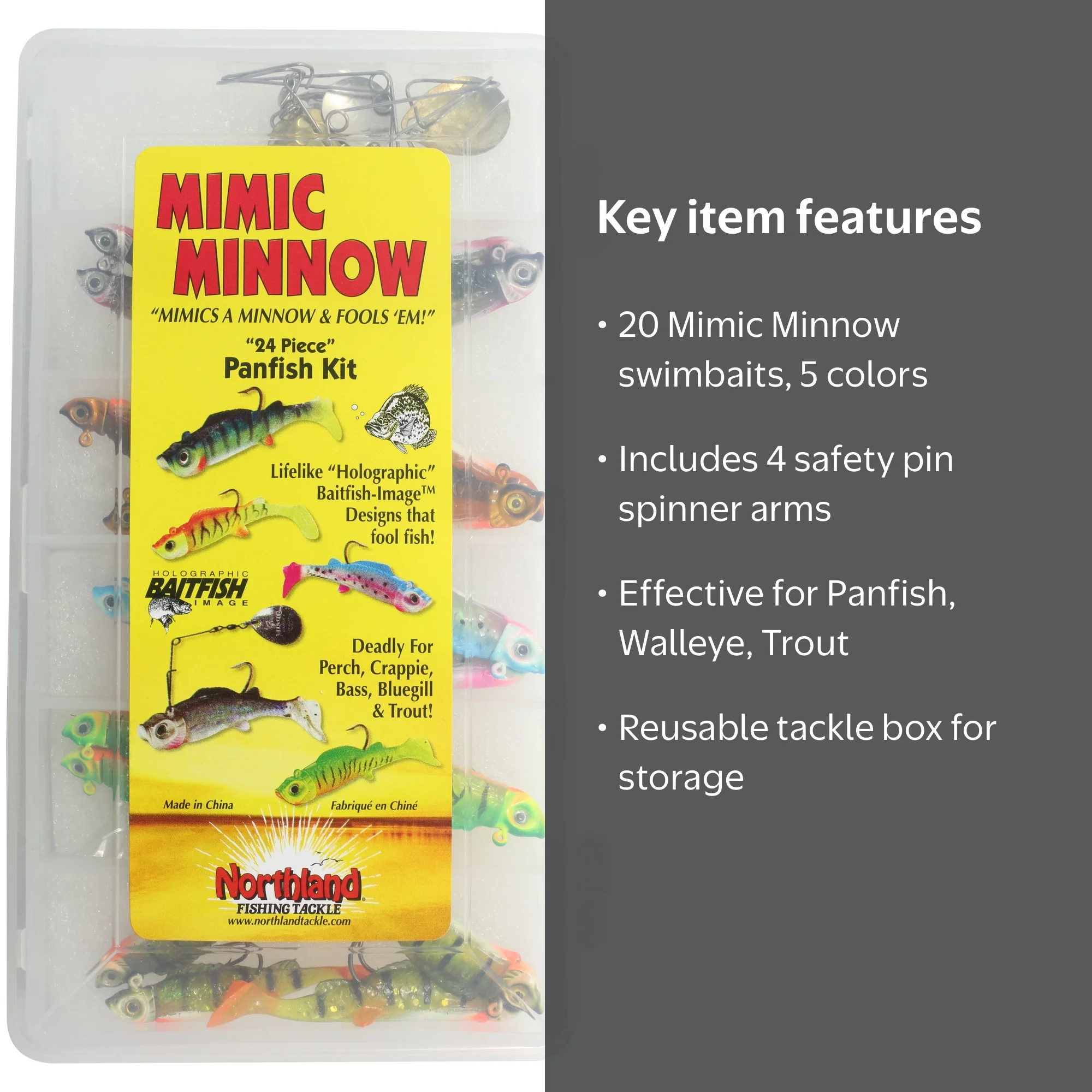 Northland Tackle Mimic Minnow Panfish Fish Kit, Assorted - Walmart.com