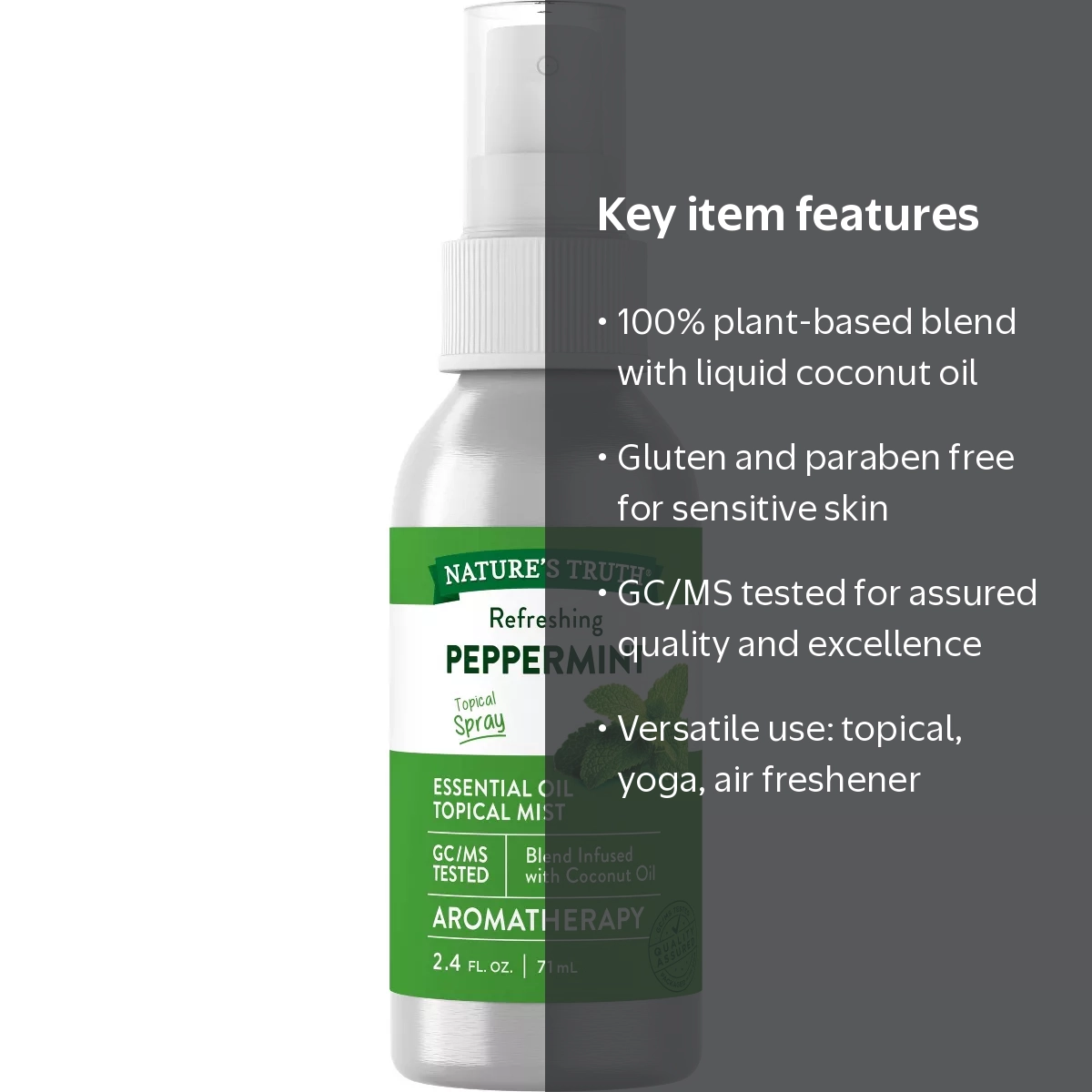 Nature's Truth, Essential Oil Blend, Peppermint Refreshing, 2.4 oz