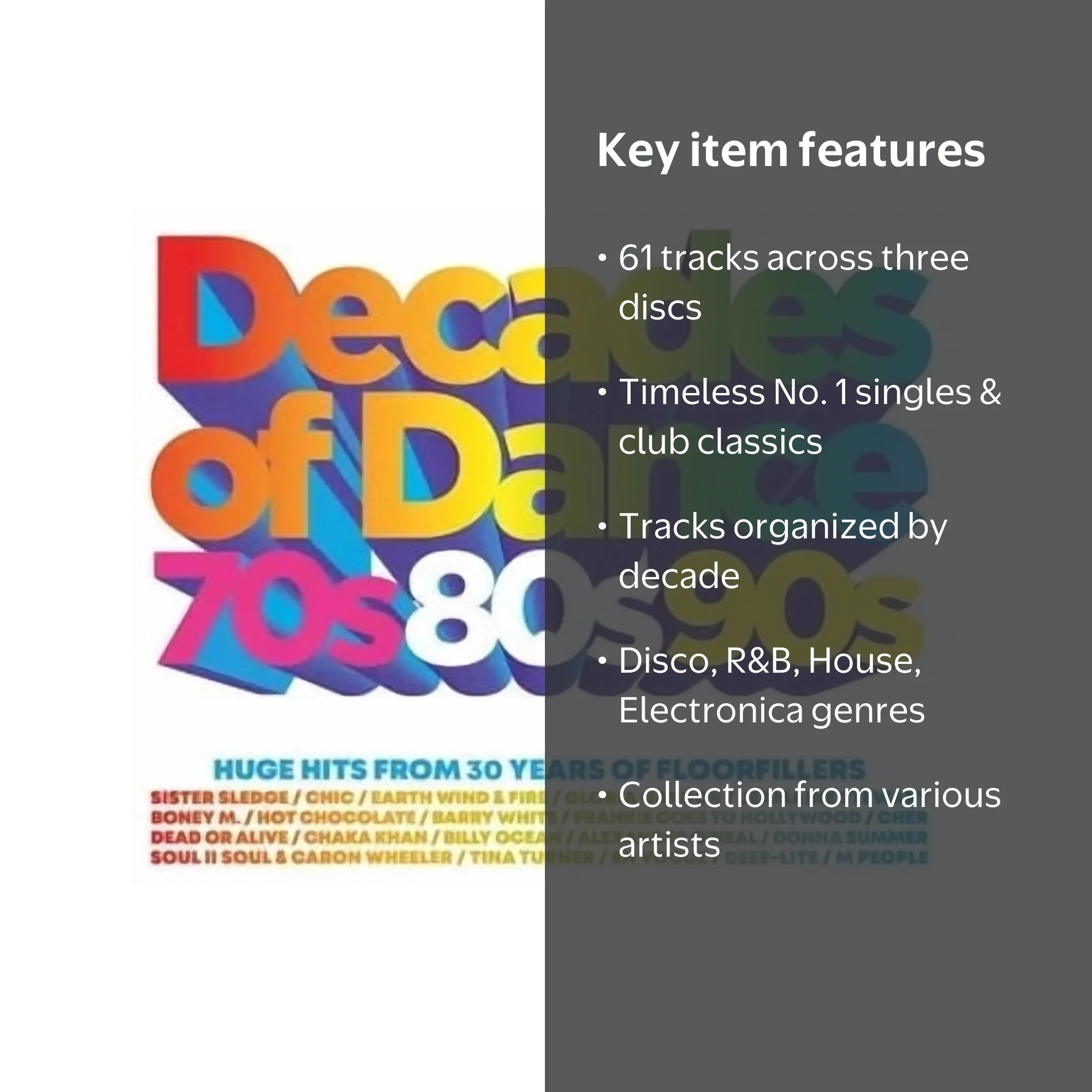 Various Artists - Decades Of Dance: 70s 80s 90s / Various - Music