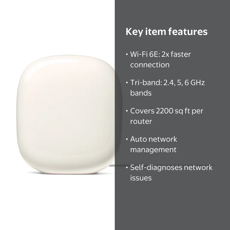 Google Nest Wifi Pro - Mesh Wi-Fi 6E Router - Linen - Walmart.com