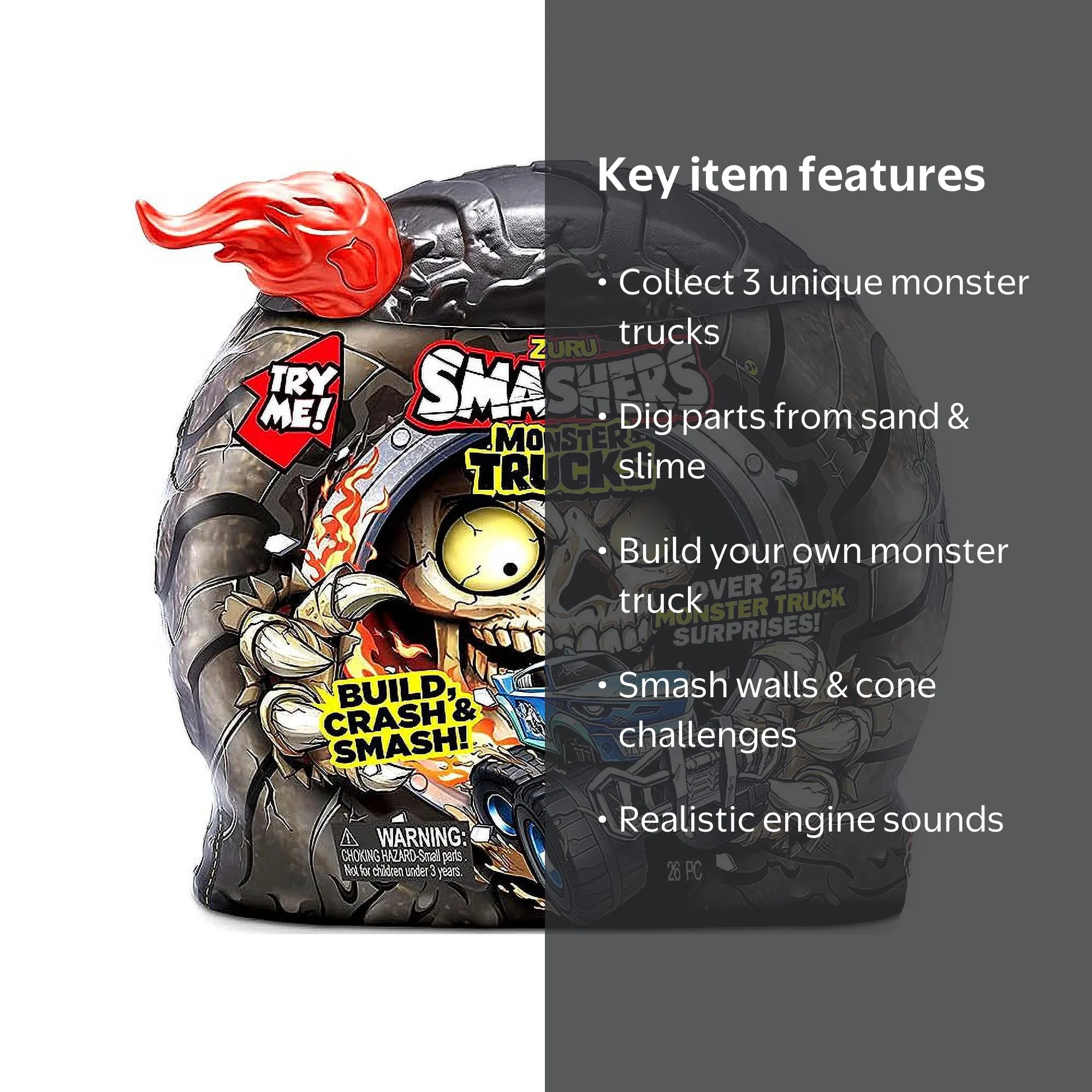Smashers Monster Wheels Mystery Pack: Build, Race and Smash Your