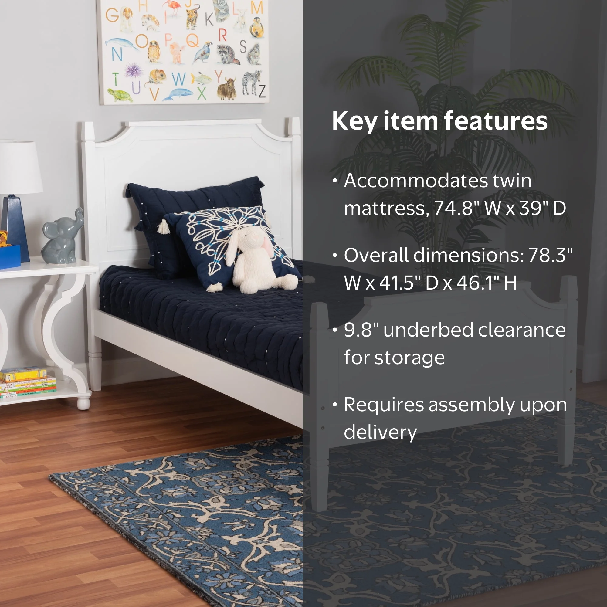 Baxton Studio Mariana Twin Size Platform Bed - Walmart.com