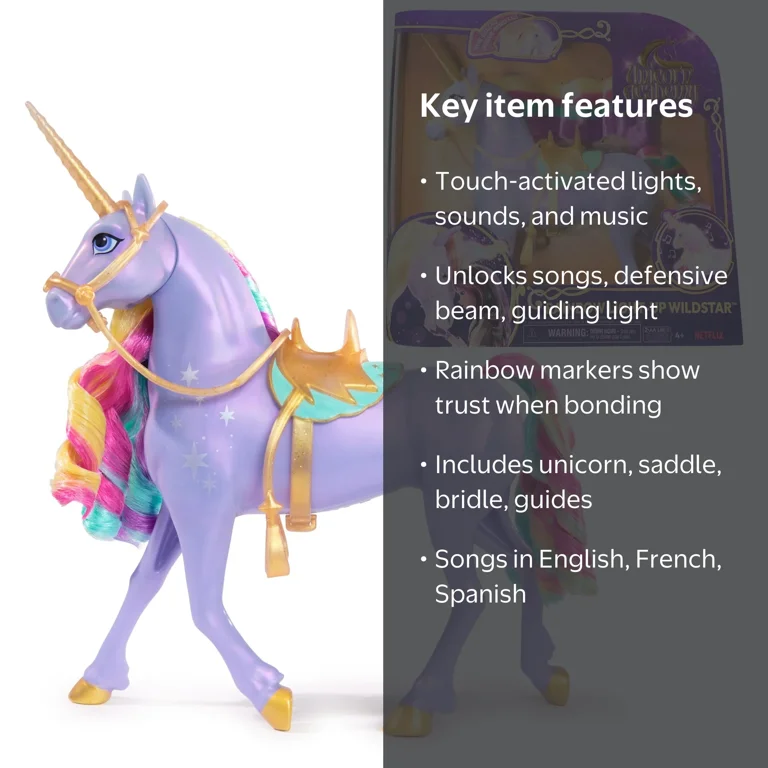 Unicorn Academy, Interactive Rainbow Light-up Wildstar Unicorn Toy