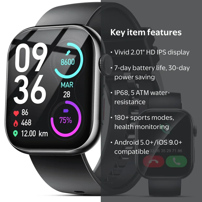 Karakoram smart skin Mサイズ153-162cm Free Shipping! STA Waterproof Smart Watch for Women Men with 1.85