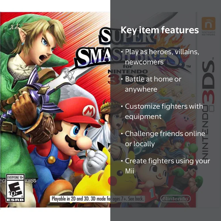 【北米版】　大乱闘スマッシュブラザーズ Super Smash Bros　3DS Nintendo Super Smash Bros., Nintendo 3DS, Physical Edition