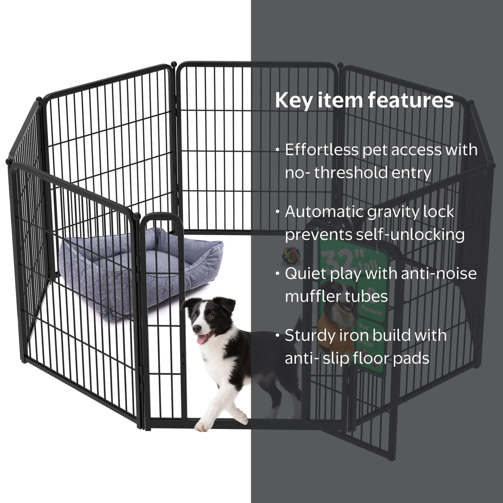 FXW Homeplus Unleashed Indoor Dog Playpen, 32 Inch, Heavy Duty