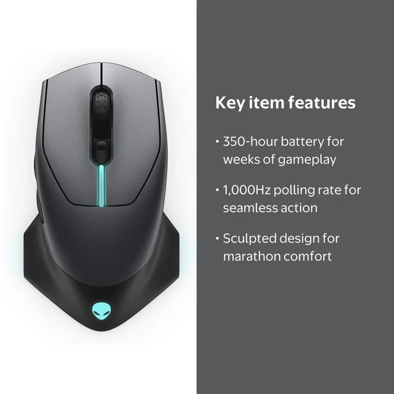 Alienware, Gaming Mouse, AW610M, 16000 DPI, RGB Lighting - Walmart.com