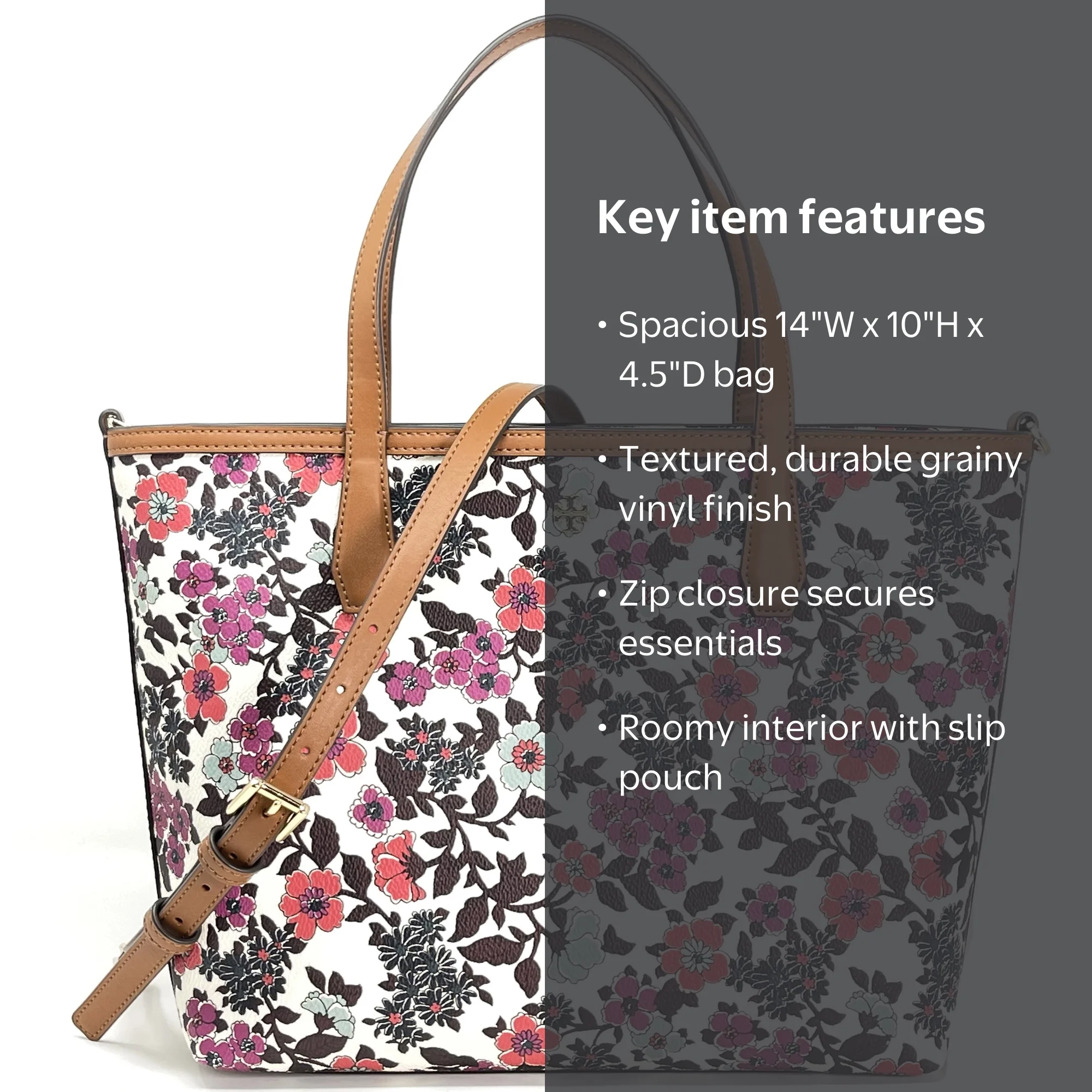 Tory Burch Women's Kerrington Small Top Zip Tote Shoulder Bag