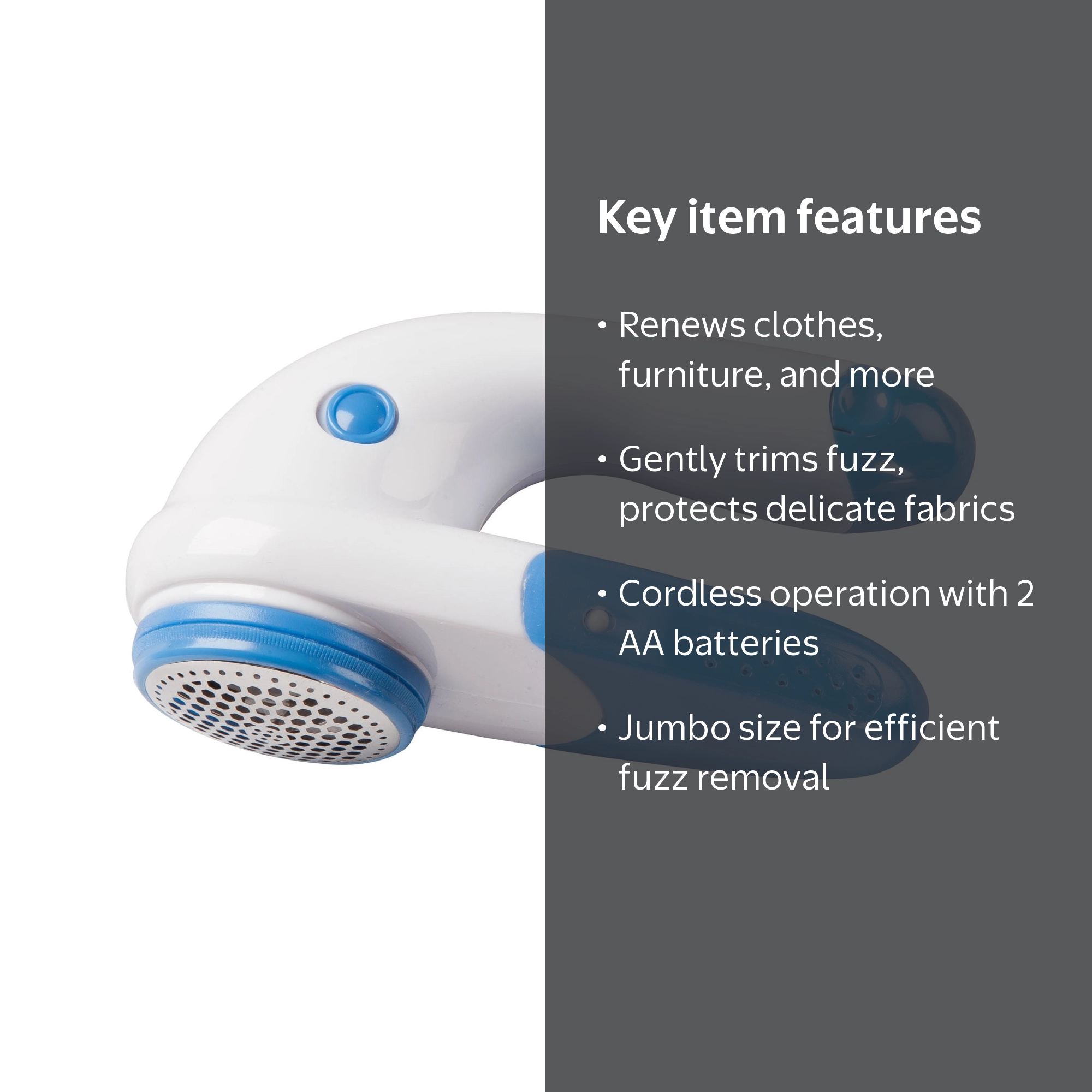 Walter Drake Jumbo Lint Shaver - Cordless, Battery Operated, Large