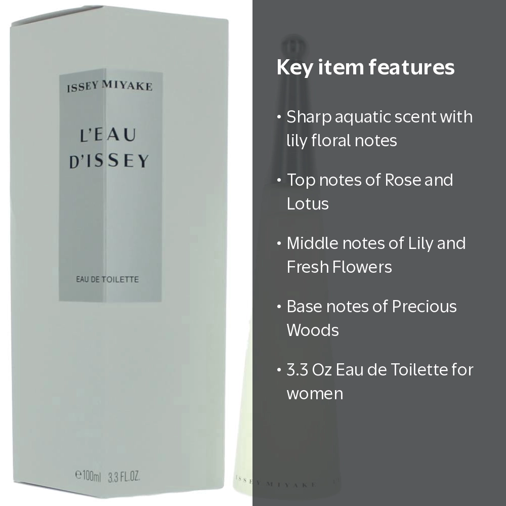 Issey Miyake, Eau de Toilette, 3.3 Oz, Perfume for Women, Red