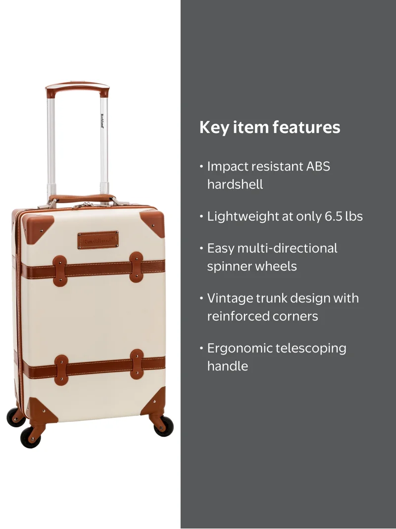 Rockland Luggage Stage Coach Hardside Rolling Trunk, F2291