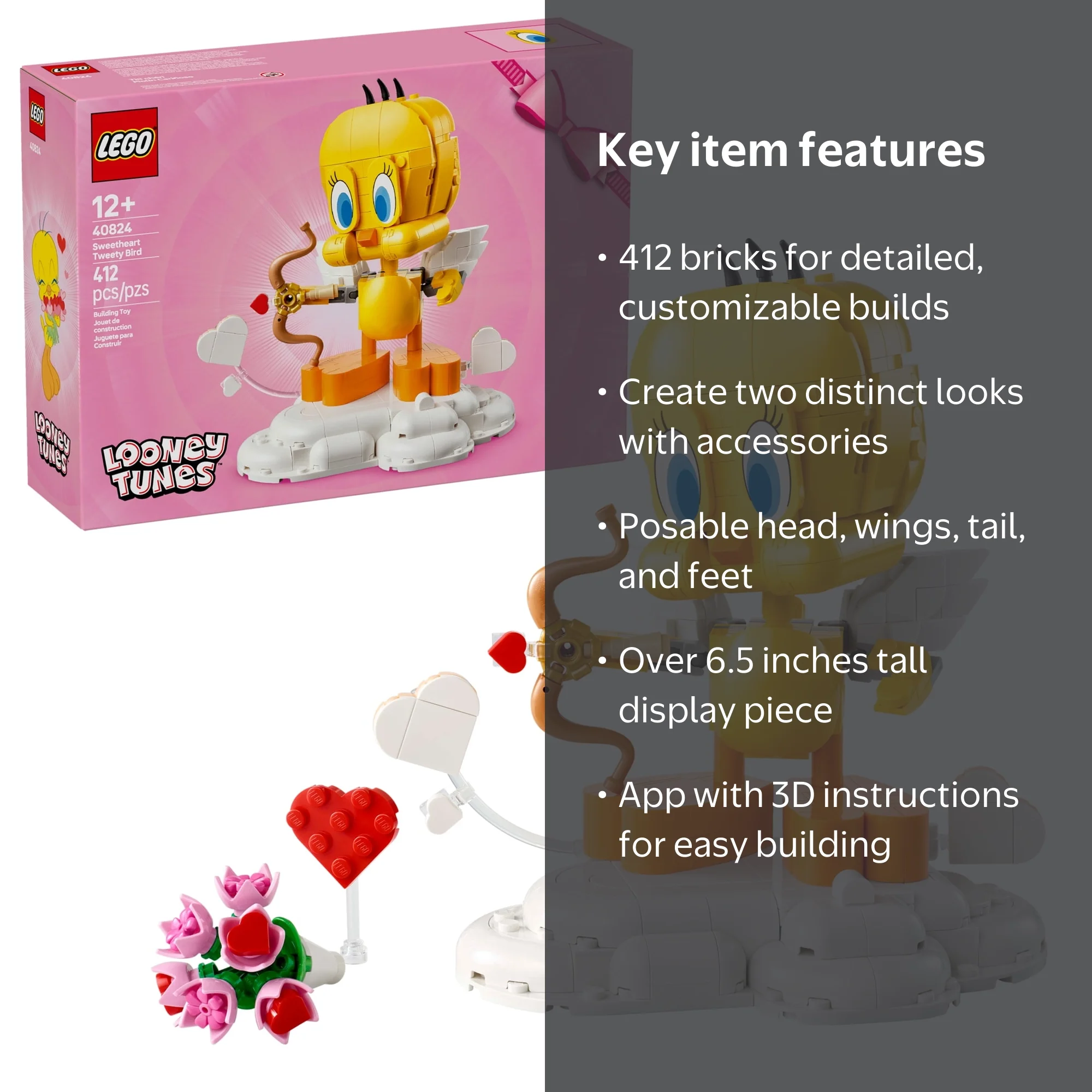 LEGO Looney Tunes Tweety Bird Building Toy for Kids & Adults