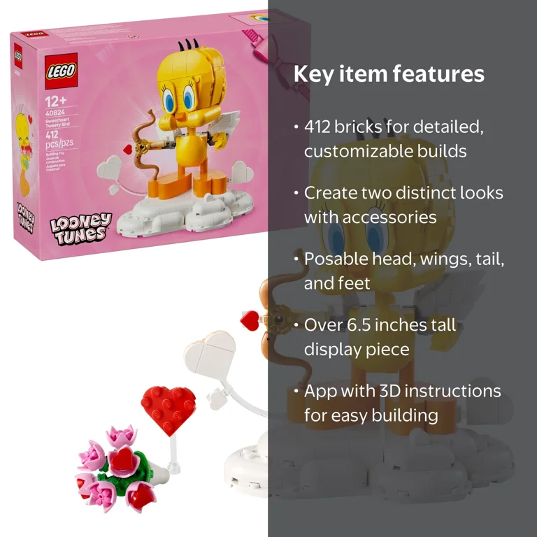 LEGO Looney Tunes Tweety Bird Building Toy for Kids & Adults