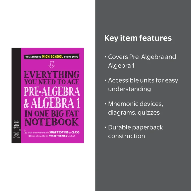 Workman Publishing Wang: Ace Pre-Algebra & Algebra I in One