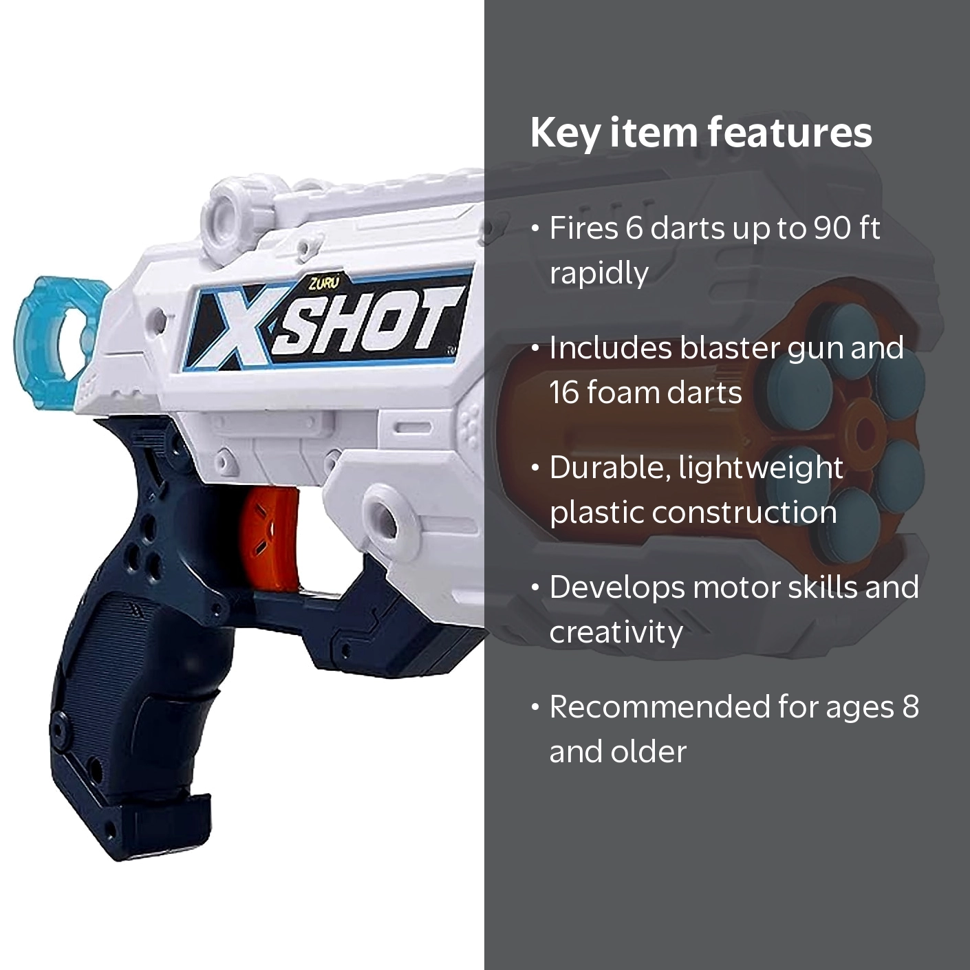 X-Shot Excel Double Reflex 6 Foam High-Perfromance Auto-Rotating