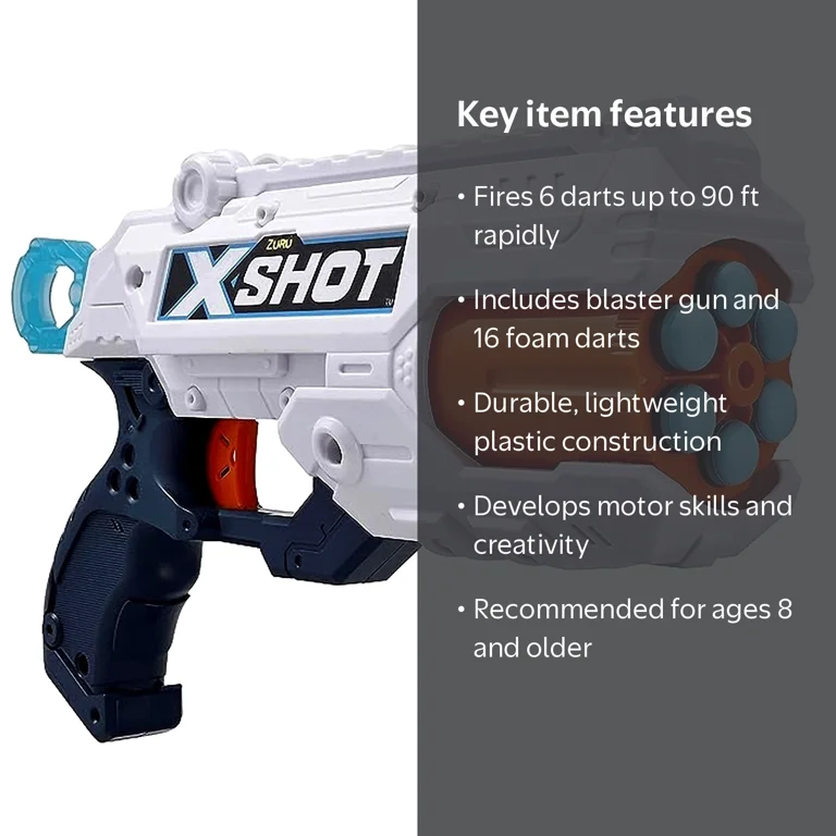 X-Shot Excel Double Reflex 6 Foam High-Perfromance Auto-Rotating