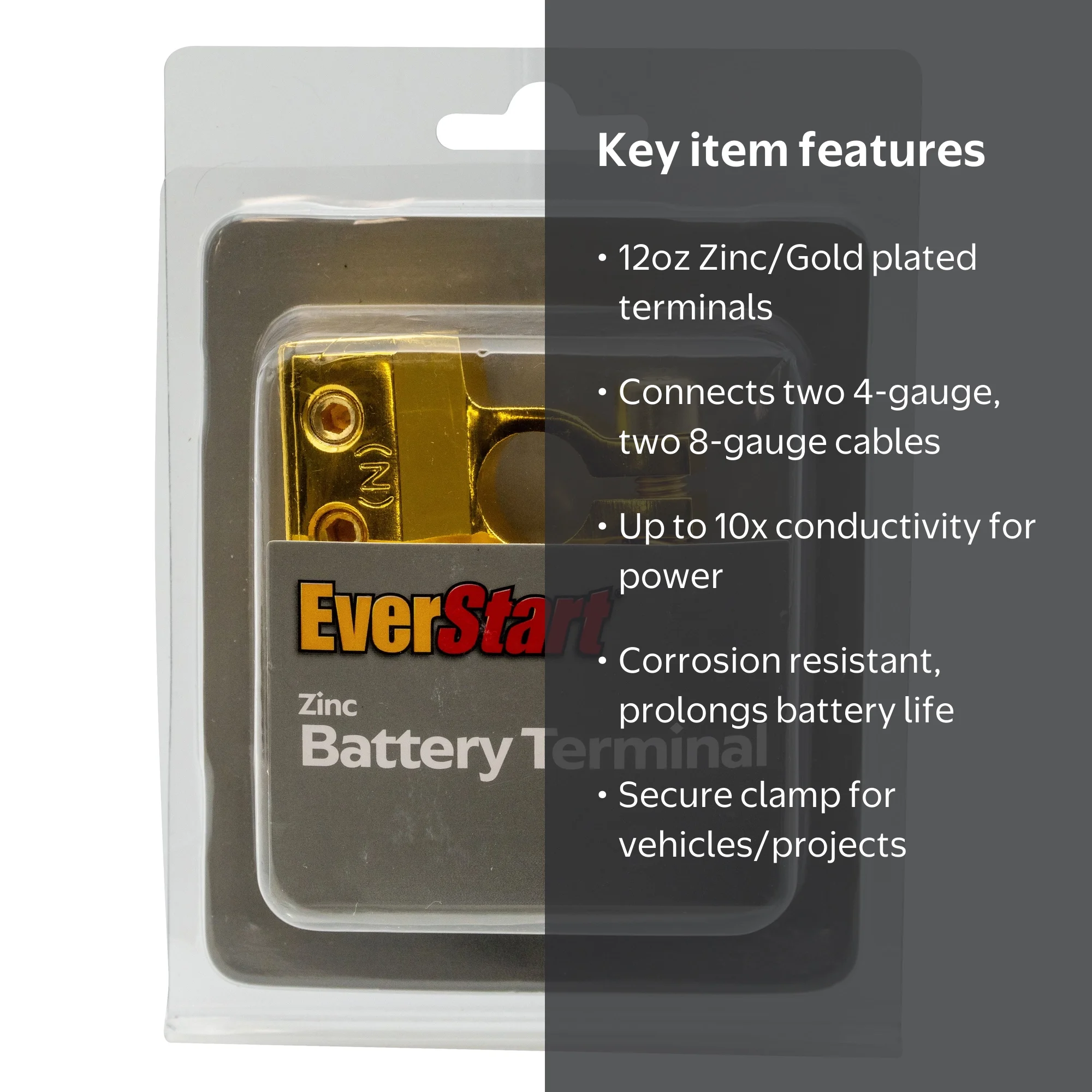 Ever Start Zinc Battery Terminal 12oz for 4 and 8 Gauge Cables