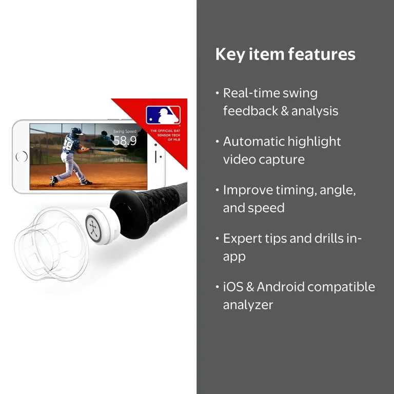 Blast Motion Official MLB 360 Baseball Swing Analyzer & Bat Sensor