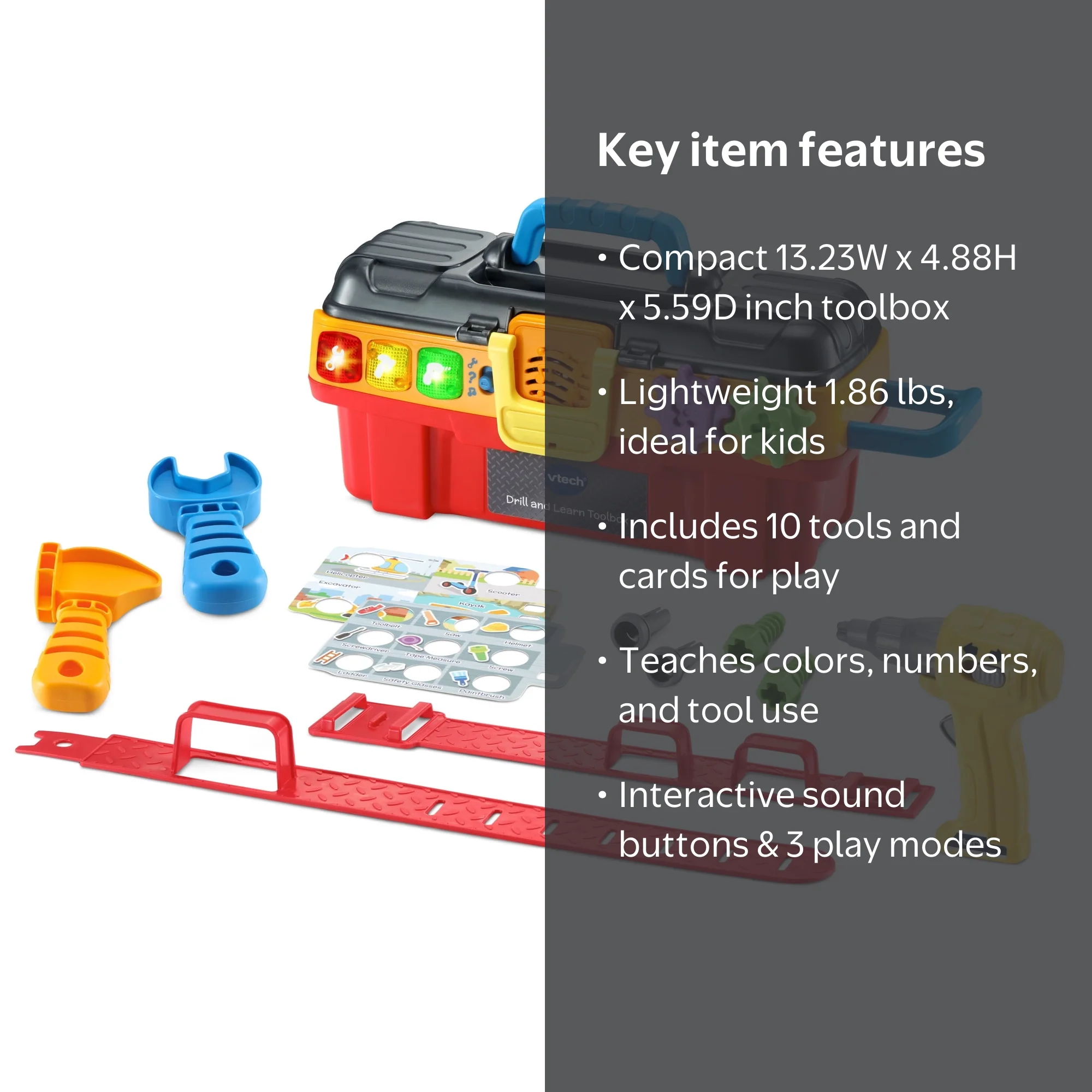 VTech Drill & Learn Toolbox Pro with Accessories, Baby & Toddler