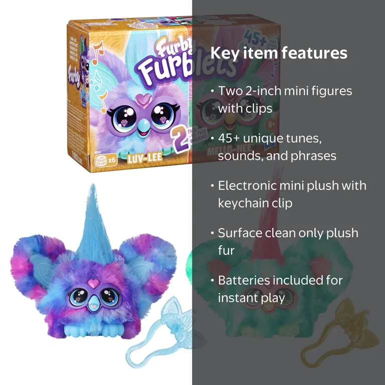 Furby, Mini Electronic Plush Toy, Furblets Luv-Lee & Mello-Nee 2