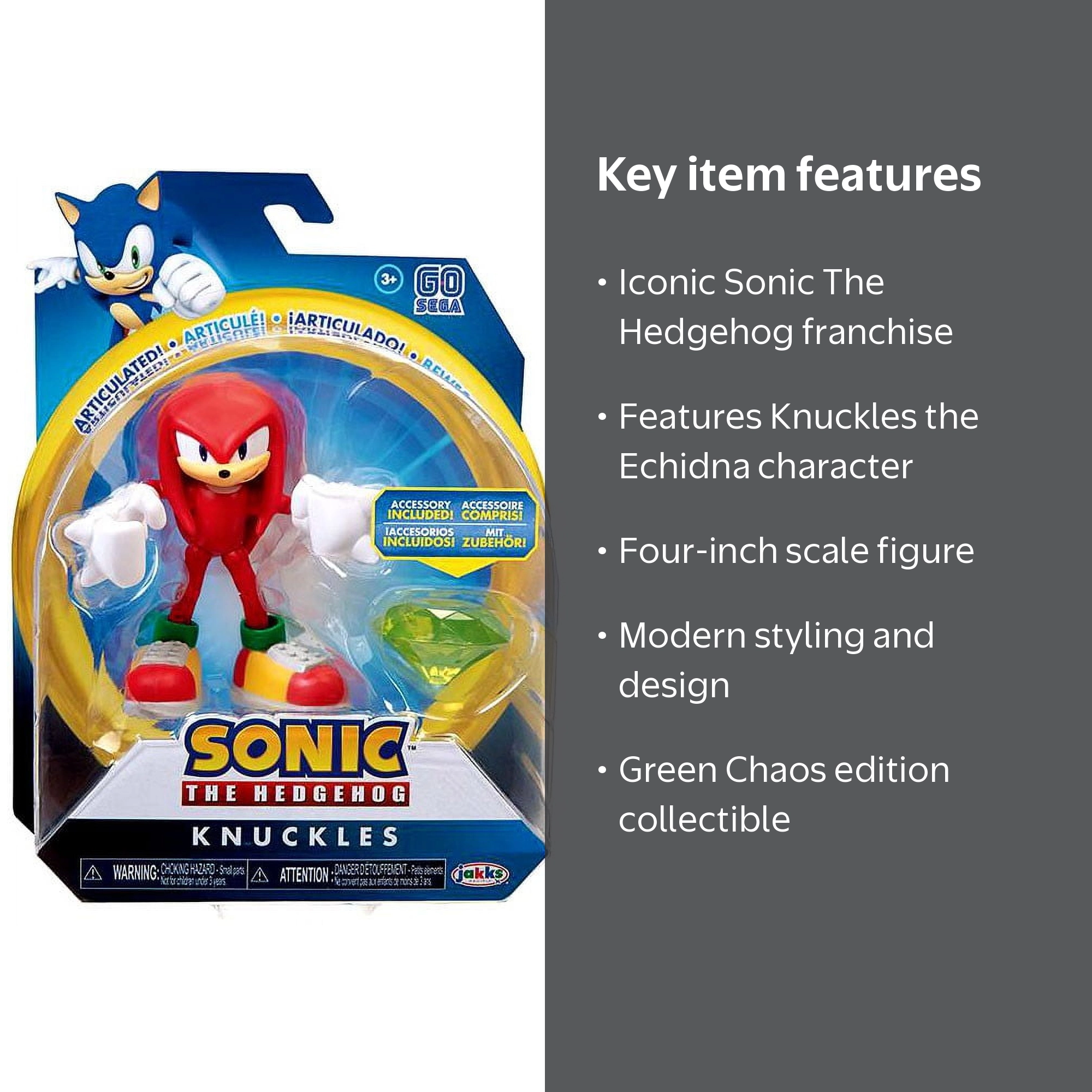SONIC 4IN MOD KNCKLS GRN CHAOS - Walmart.com