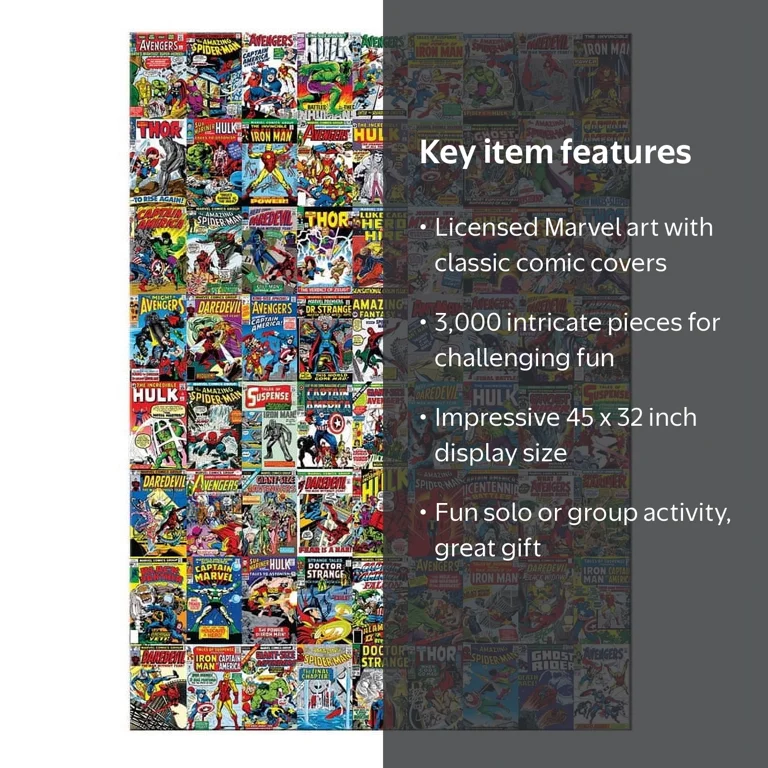 Toynk Toys, Marvel Comics Covers Superheroes Jigsaw Puzzle, 3000