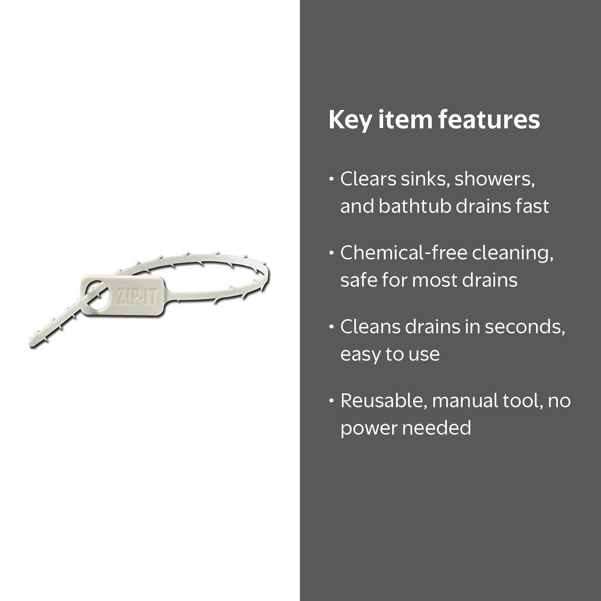 Zip It 00412BL Drain Cleaning Tool - Walmart.com