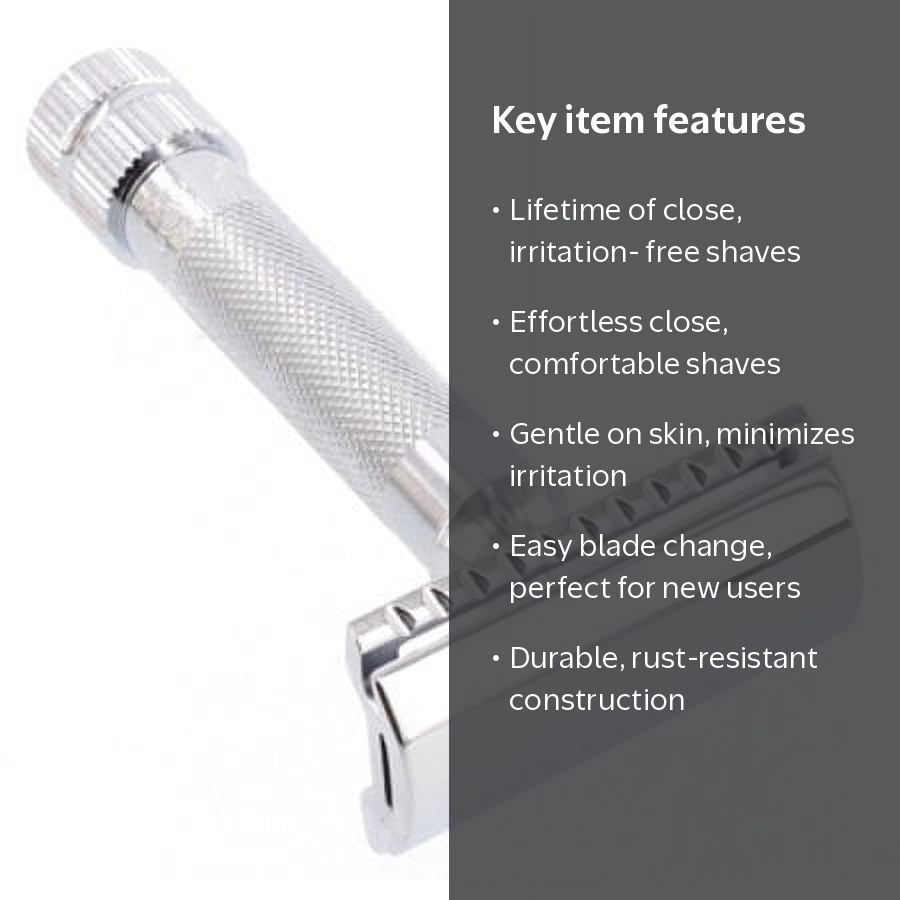 Merkur, Safety Razor, Heavy Duty Classic 2-Piece, Silver - Walmart.com