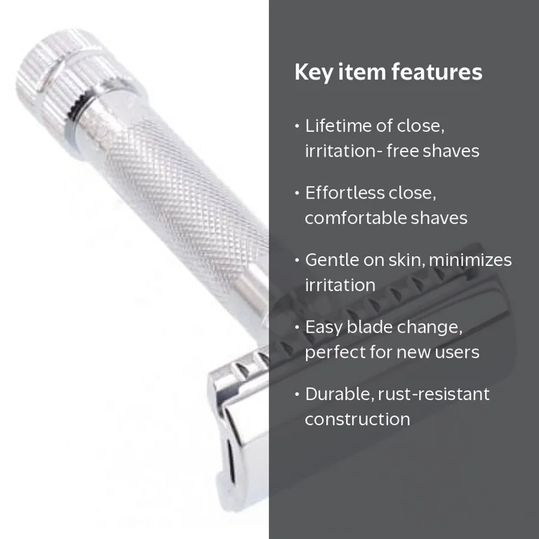 Merkur, Safety Razor, Heavy Duty Classic 2-Piece, Silver - Walmart.com