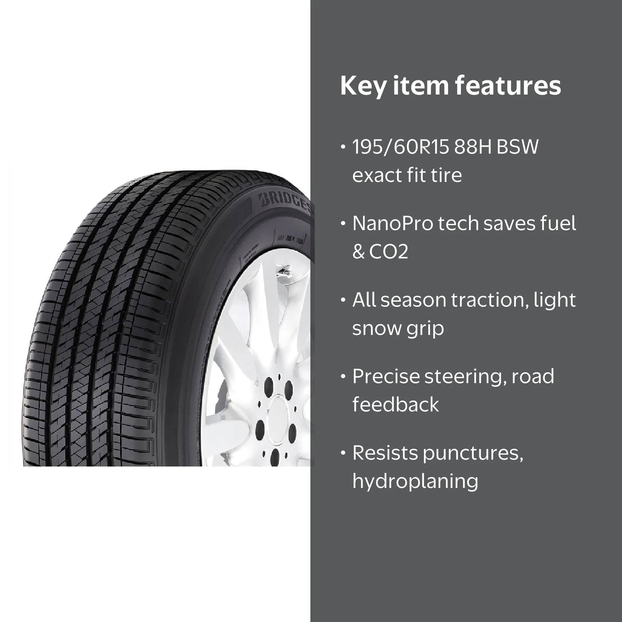 ブリヂストン ECOPIA 195/60R15 Free Shipping! Bridgestone Ecopia EP422 Plus 195/60R15 88H Touring