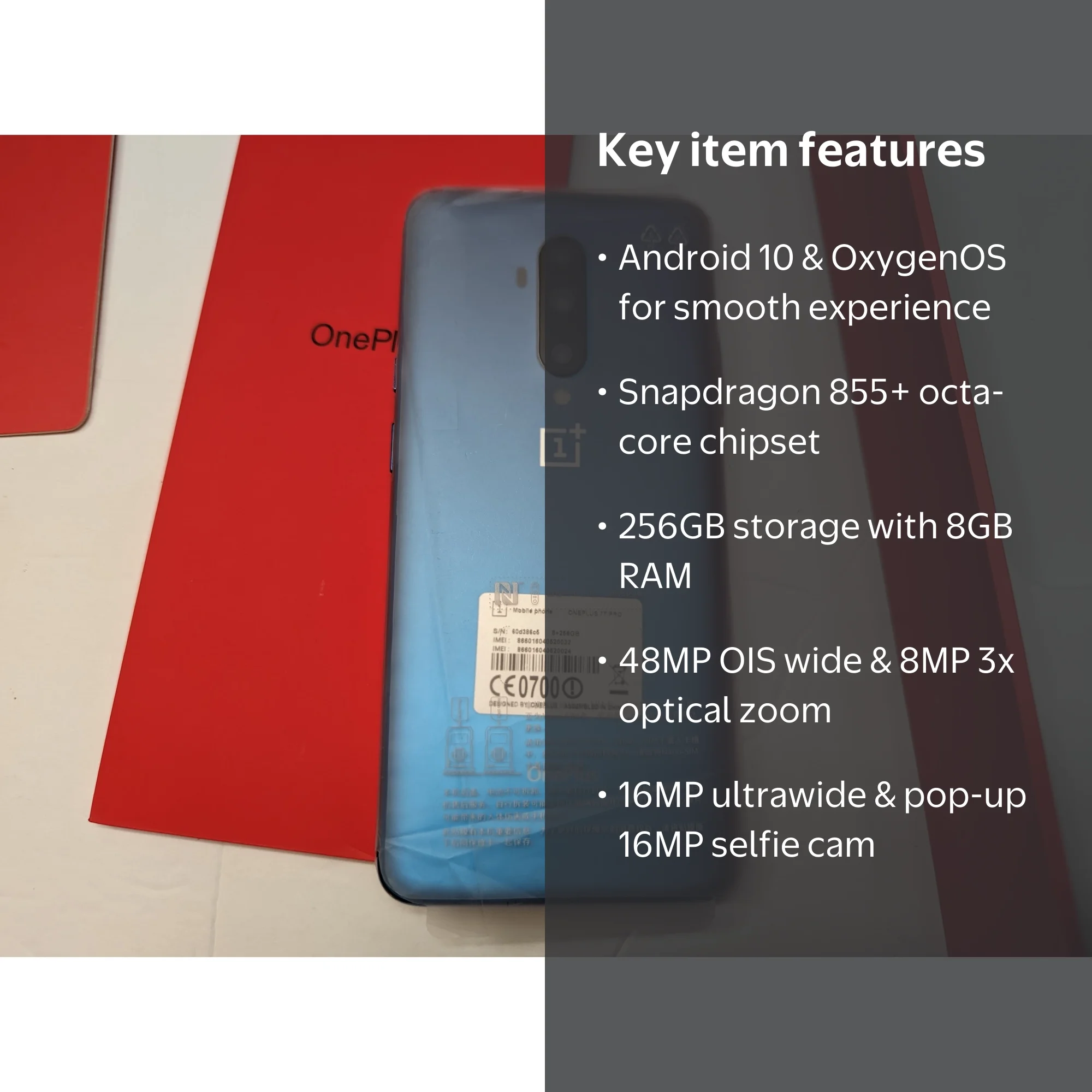 OnePlus 7T Pro 8GB Ram 256GB Blue Factory Unlocked Phone - Walmart.com