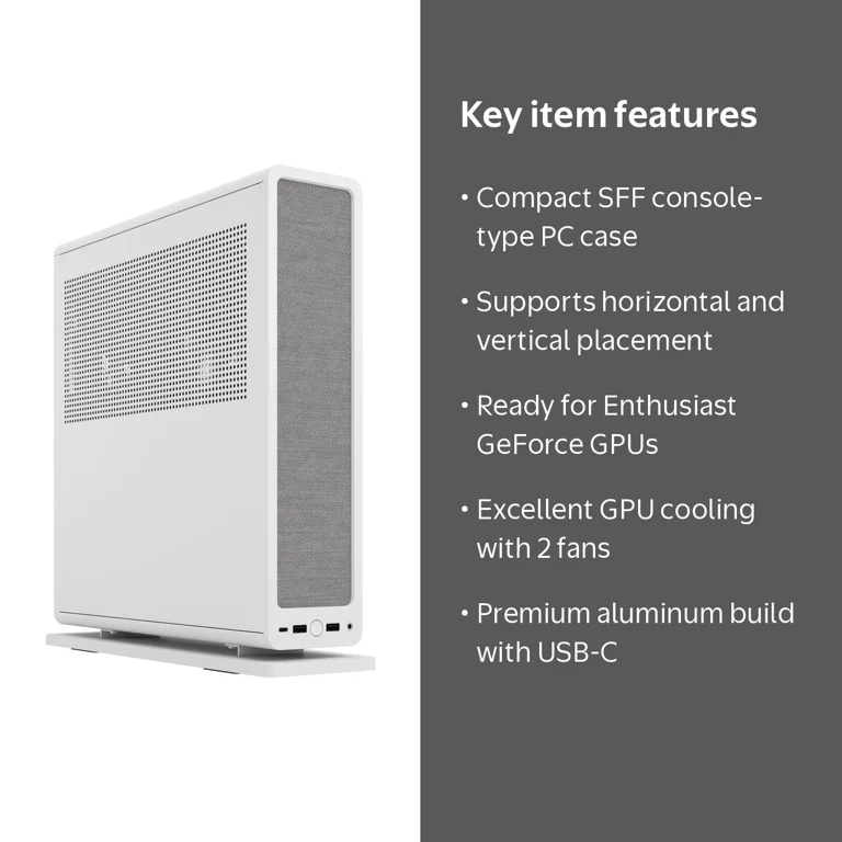 Fractal Design Ridge White Mini-ITX Slim Small Form Factor Console Fractal Design Ridge White Mini-ITX Slim Small Form Factor Console